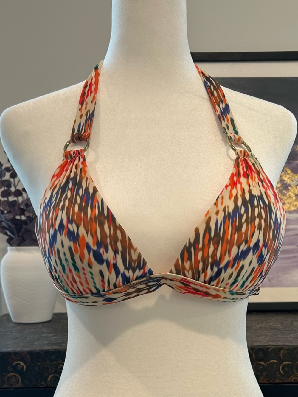 Voda Swim Push-Up Bikini Top | Bust Enhancing | Abstract Print | Size S